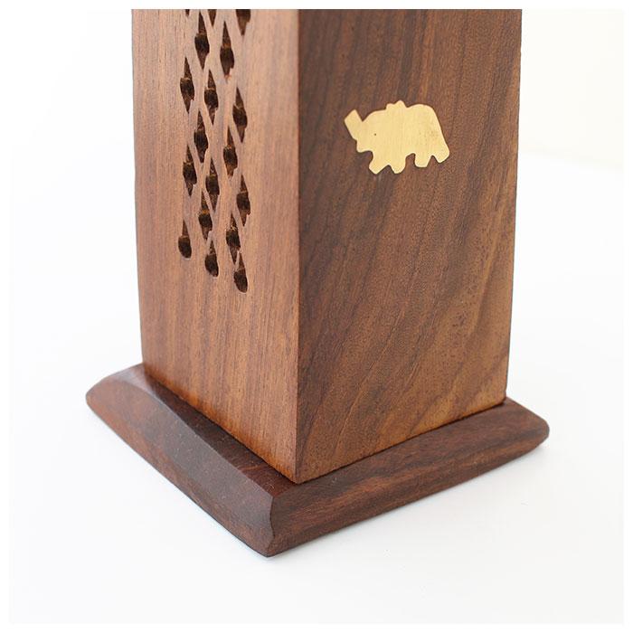 お香立て 通販お香立て おしゃれ 香立て 香立 かわいい おこうたて 香炉 受け皿 お香 皿 インセンスホルダー シーシャムウッド タワー型 木製 スタンド お香立て | BACKYARD FAMILY | 09