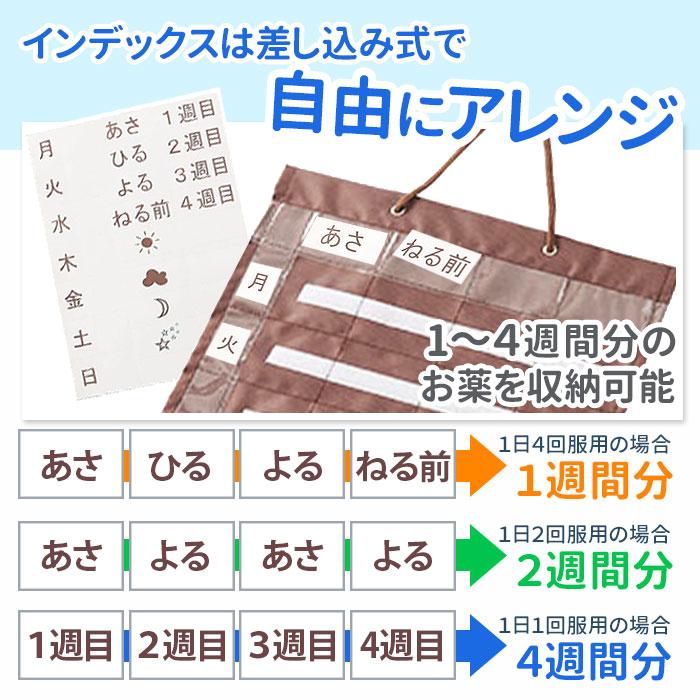 ウォールポケット おしゃれ カレンダー 入れやすくて出しやすい お薬カレンダー お薬ポケット お薬カレンダー 薬 収納 ケース 飲み忘れ防止 | COGIT | 06