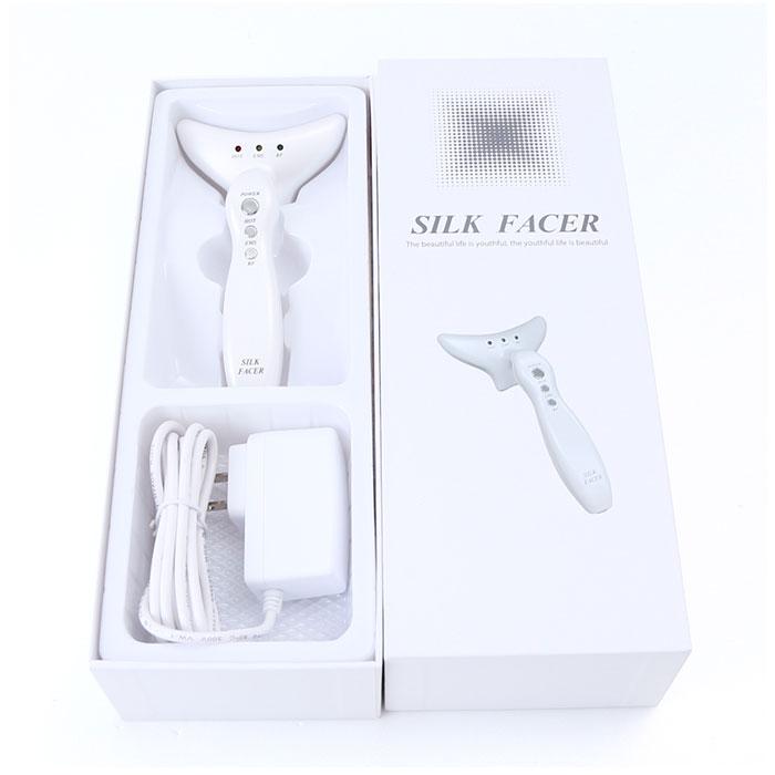 美顔器 ems 通販 ほうれい線アイロン シルクフェイサー フェイシャル フェイスマッサージ OM-FM04 顔 マッサージ器 温熱 首 ネックケア 女性 温感 RF 美顔器 |  | 10