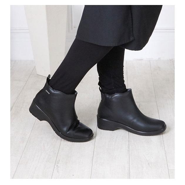 レインブーツ レディース ショート 通販 軽量 ヒール おしゃれ シンプル レインシューズ 長靴 ショート丈 雨靴 防水 ショートブーツ 黒 ブラック  レインブーツ | PANSY | 15