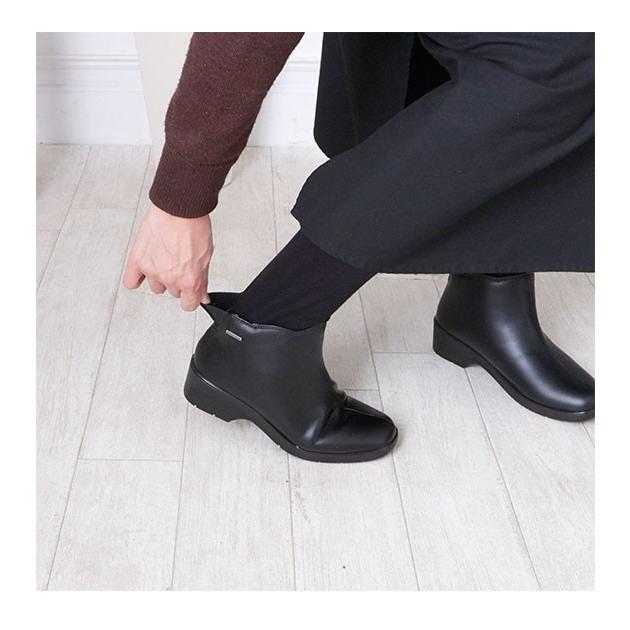 レインブーツ レディース ショート 通販 軽量 ヒール おしゃれ シンプル レインシューズ 長靴 ショート丈 雨靴 防水 ショートブーツ 黒 ブラック  レインブーツ | PANSY | 16