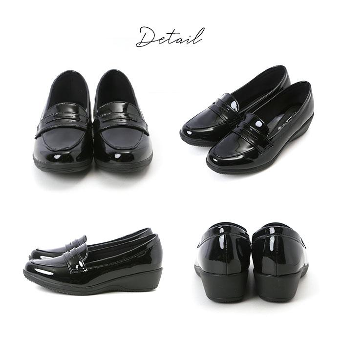 パンジー レインシューズ 4936 pansy 通販 ローファー おしゃれ エナメルシューズ 抗菌 軽量 学生 大人 雨靴 晴雨兼用 3e 幅広 通勤 通学 レディース 防水 | PANSY | 11