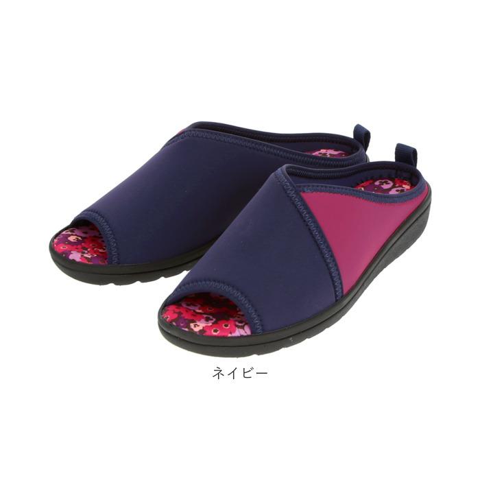 サンダル レディース つっかけ 通販 パンジー おしゃれ 歩きやすい 室内履き ルームシューズ オフィスサンダル 外履き スリッパ S M L サイズ ブラック サンダル | PANSY | 16