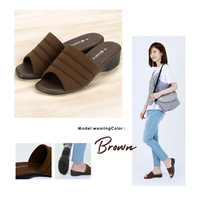 パンジー サンダル 6830 pansy 好評 つっかけ オフィスサンダル 疲れない 室内履き レディース きれいめ 履きやすい 歩きやすい 軽量 疲れにくい ローヒール | PANSY | 16