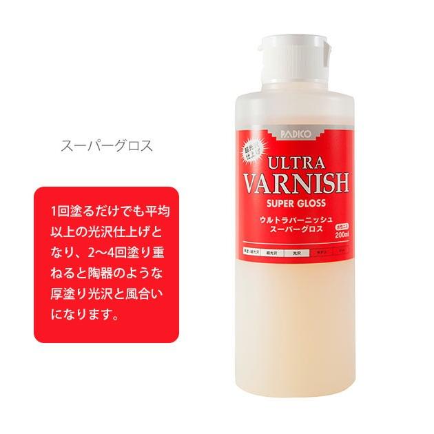 水性ニス 200ml パジコ PADICO ウルトラバーニッシュ ULTRA VARNISH ニス 水性 合成樹脂塗料 水性アクリルニス 光沢仕上げ スーパーグロス W仕上げ 水性ニス | ブランド登録なし | 06
