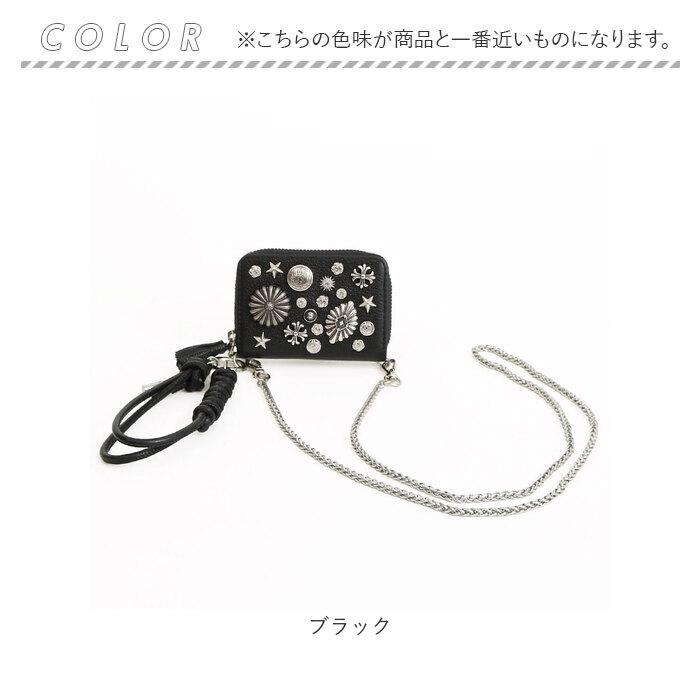 ペルケ ウォレットショルダー perche 80-06-00102 通販 お財布 財布 マルチスタッズ スマホ ストラップホルダー シート 小銭入れ ミニ サイフ 合皮 ペルケ | perche | 17