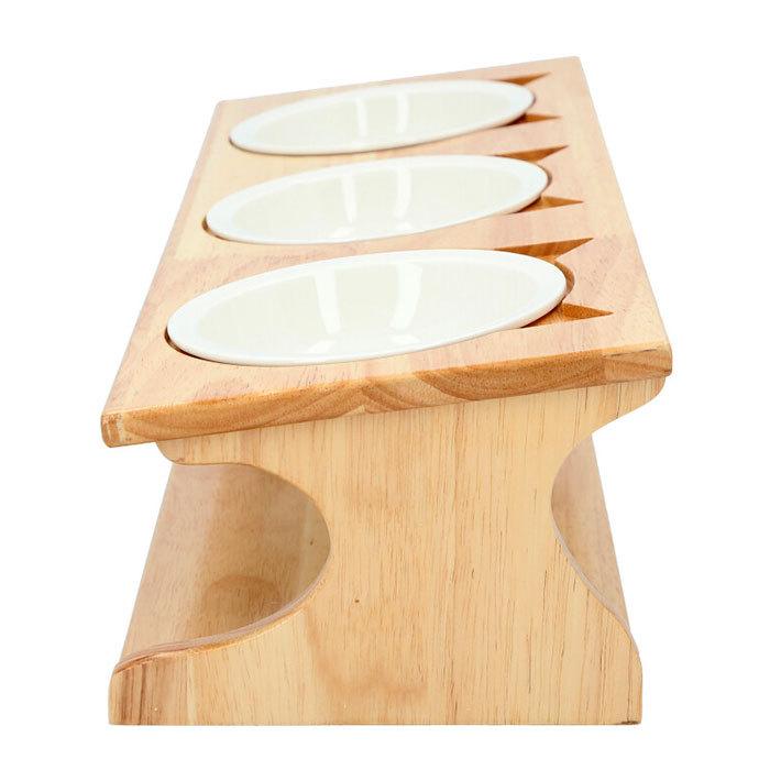 ペット 食器台 通販 フードボウル 犬 猫 フードボール 食事台 食器 フードボウルスタンド フードスタンド 高さがある 餌台 ご飯台 テーブル 3碗タイプ ペット | BACKYARD FAMILY | 07