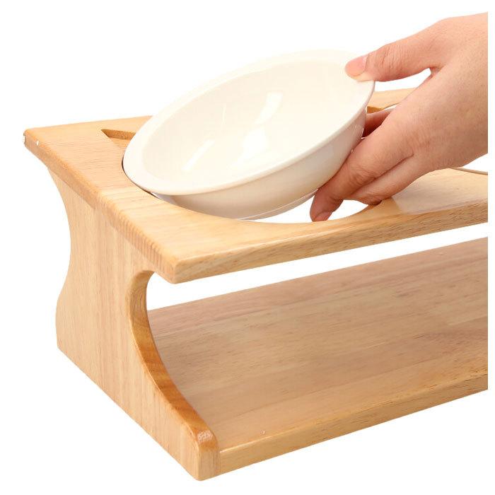 ペット 食器台 通販 フードボウル 犬 猫 フードボール 食事台 食器 フードボウルスタンド フードスタンド 高さがある 餌台 ご飯台 テーブル 3碗タイプ ペット | BACKYARD FAMILY | 09