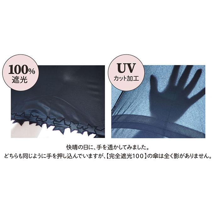 日傘 完全遮光 長傘 通販 傘 おしゃれ ブランド UVカット 遮光率 100% スポーツ観戦 晴雨兼用傘 撥水 はっ水 超撥水 かさ 紫外線 対策 赤外線カット | pink trick | 10