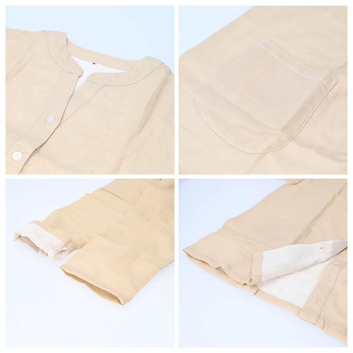 パジャマ ガーゼ レディース 長袖 通販 二重ガーゼパジャマ 綿100% コットン 上下セット 長ズボン 秋 冬 春 ルームウェア 部屋着 ダブルガーゼ パジャマ | ブランド登録なし | 11