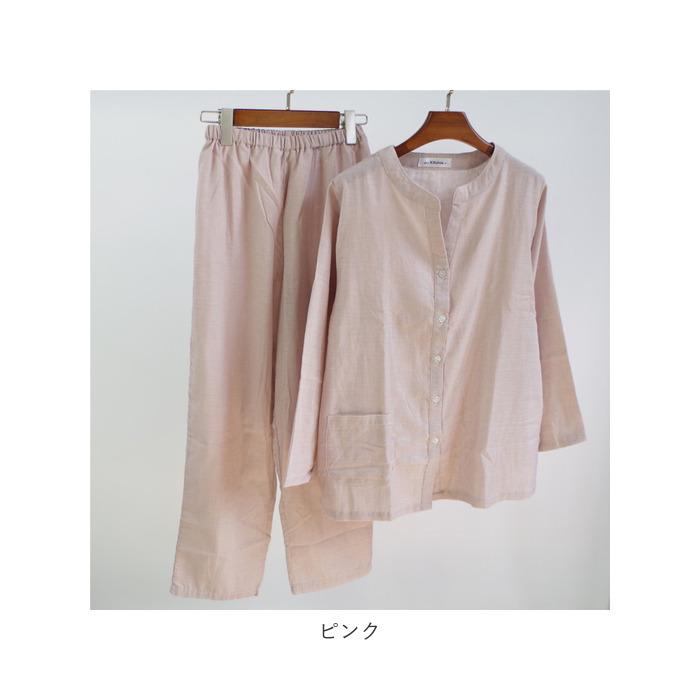 パジャマ ガーゼ レディース 長袖 通販 二重ガーゼパジャマ 綿100% コットン 上下セット 長ズボン 秋 冬 春 ルームウェア 部屋着 ダブルガーゼ パジャマ | ブランド登録なし | 17