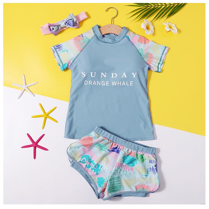 キッズ 水着 女の子 セパレート 通販 ２点セット トップス パンツ スクール水着 タンキニ スポーツウエア 体型カバー スイムウェア 子供 子ども 子ども用 キッズ | ブランド登録なし | 07