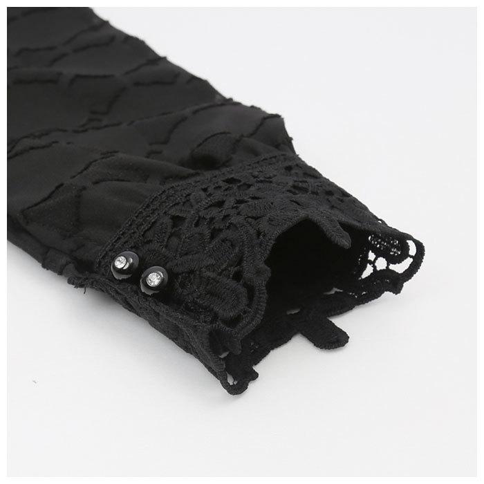 シャツ 通販シャツ ブラウス レディース 長袖 レースブラウス レース 刺繍 フォーマル 上品 大きいサイズ パフスリーブ かわいい フェミニン ドット シャツ |  | 11