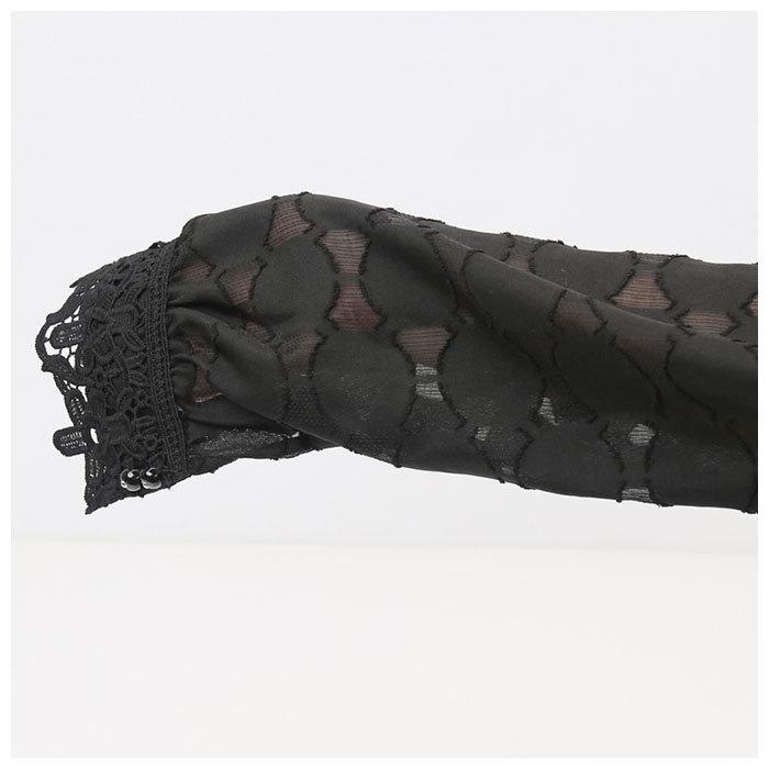 シャツ 通販シャツ ブラウス レディース 長袖 レースブラウス レース 刺繍 フォーマル 上品 大きいサイズ パフスリーブ かわいい フェミニン ドット シャツ |  | 13