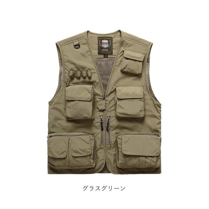 メッシュベスト 通販メッシュベスト メンズ ジャケット ベスト カメラマンベスト フィッシングベスト 作業着 速乾 通気 大きいサイズ 多機能  メッシュベスト | ブランド登録なし | 15