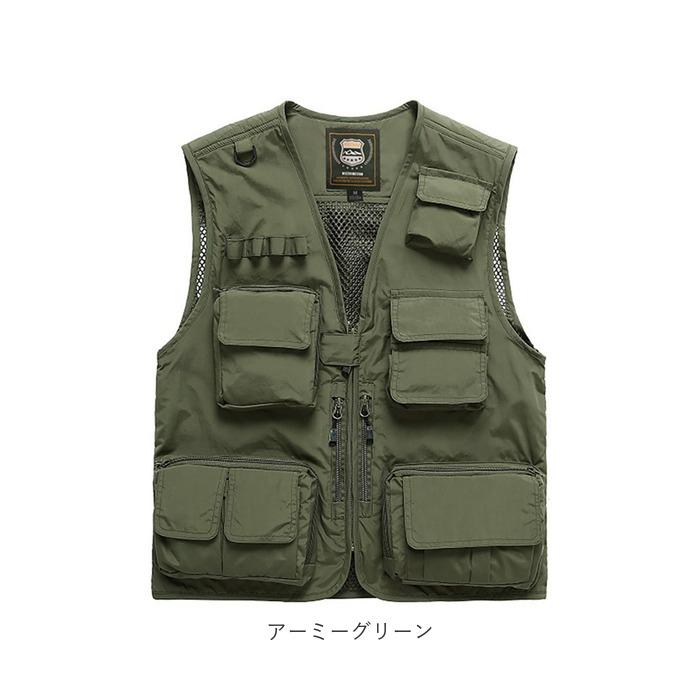 メッシュベスト 通販メッシュベスト メンズ ジャケット ベスト カメラマンベスト フィッシングベスト 作業着 速乾 通気 大きいサイズ 多機能  メッシュベスト | ブランド登録なし | 16