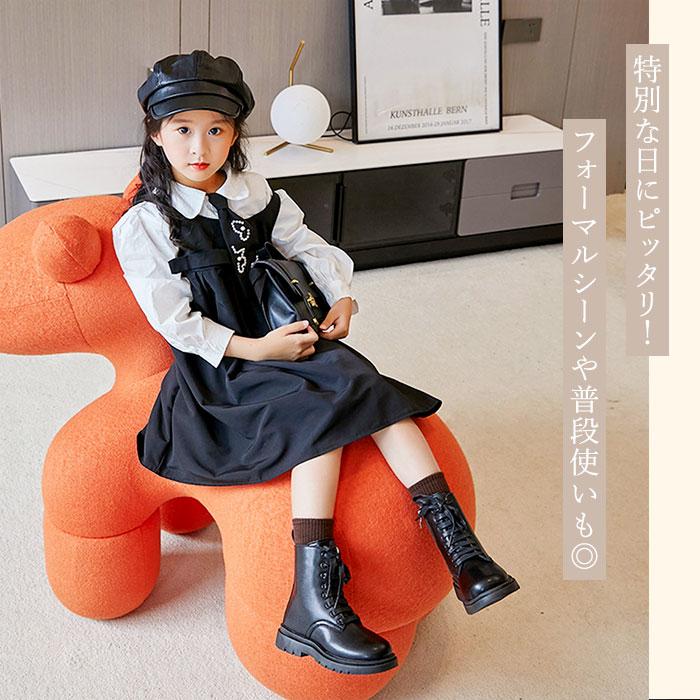 ブーツ キッズ 通販 レースアップ 編み上げ ショートブーツ ファスナー かわいい 可愛い フォーマル ジュニアブーツ 子供 靴 女の子 男の子 入学式 ブーツ | BACKYARD FAMILY | 03