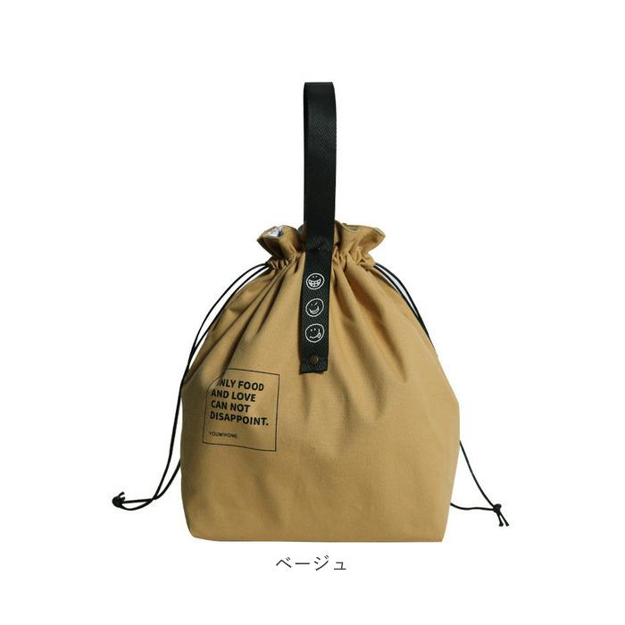 保冷 ランチバッグ 巾着 通販 保冷バッグ 保温 軽量 巾着バッグ ランチトート エコバッグ トートバッグ コンビニバッグ レジ袋 折り畳み 折りたたみ 保冷 | ブランド登録なし | 19