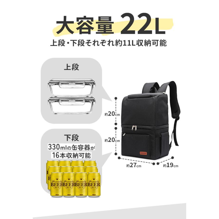 保冷バッグ リュック 通販 保冷リュック 大容量 クーラーバッグ クーラーバック 保冷 ファスナー リュックサック 保温 バックパック デイパック 保冷バッグ | ブランド登録なし | 08