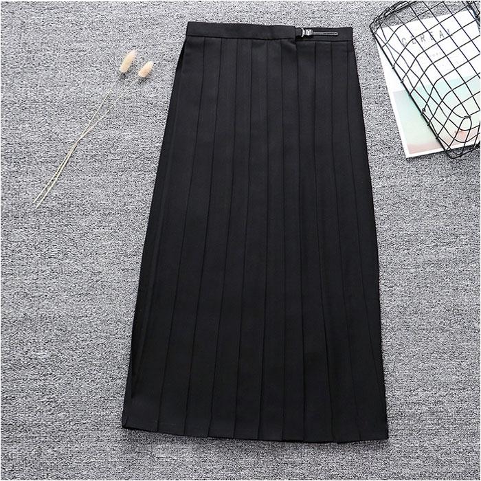 プリーツスカート 通販プリーツスカート 制服 スクールスカート 膝丈スカート スカート 無地 ひざ丈 膝下 長め シンプル 通学 プリーツスカート | ブランド登録なし