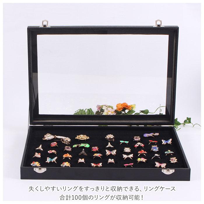 リングケース 通販 100個 ジュエリーケース ピアスケース ジュエリーボックス コレクションケース 指輪 アクセサリー ディスプレイ 持ち運び 高級感 展示用 | ブランド登録なし | 03