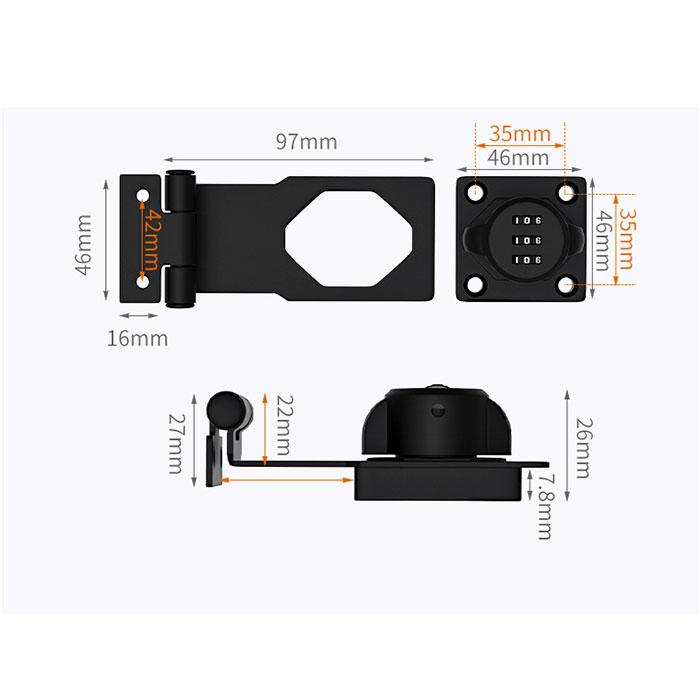 ドアロック ダイヤル式 通販 室内ドア ロック 部屋 鍵 カギ かぎ 後付け 引き戸 子供 赤ちゃん 玄関 防犯 補助錠 暗証番号 ドア留め金ロック 耐久性 ドアロック |  | 07