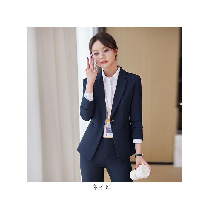 レディース スーツ セットアップ ビジネス 通販 レディーススーツ ビジネススーツ セレモニースーツ フォーマルスーツ パンツスーツ 上下セット 長袖 レディース |  | 18