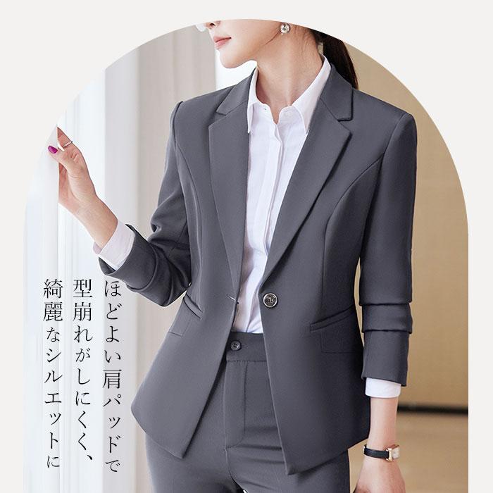 レディース スーツ セットアップ ビジネス 通販 レディーススーツ ビジネススーツ セレモニースーツ フォーマルスーツ パンツスーツ 上下セット 長袖 レディース |  | 04