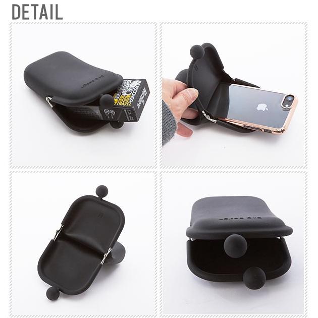 がま口財布 レディース ピージーデザイン がまぐち財布 コインケース 縦長 スマートフォンケース シリコン製 小物入れ タバコケース | p+g design | 10