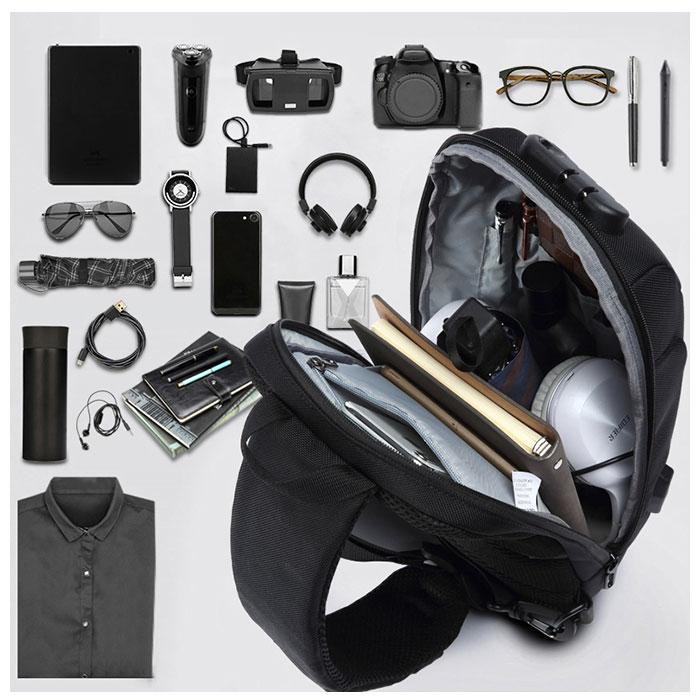 ボディバッグ 通販ボディバッグ メンズ 撥水 かっこいい 横型 ワンショルダー 大容量 ロック付き usb 斜め掛け 鍵付き ショルダーバッグ ボディバッグ |  | 10