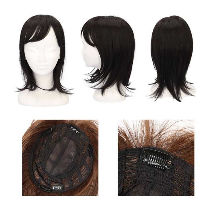 プリシラ 通販プリシラ ウィッグ 部分ウィッグ ヘアピース 自然 ハーフウィッグ ミディアム ストレート ボブ つむじ かつら つけ毛 部分かつら プリシラ | PRISILA | 19