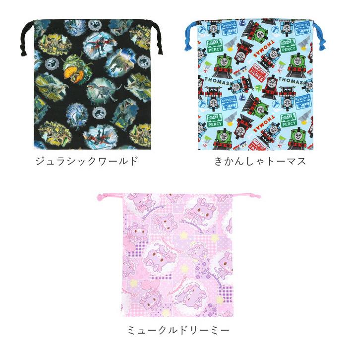 巾着 通販巾着 m 巾着袋 中 Mサイズ 給食袋 便利袋 キャラクター グッズ キティ マイメロ リトルツインスターズ パウパトロール もちもちぱんだ ミニオン | リトルツインスターズ | 21