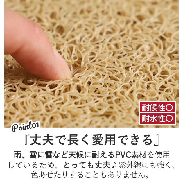玄関マット おしゃれ 屋外 通販 北欧 おしゃれ 約60 × 40 cm 泥落とし 玄関先 屋内 水洗い ベランダ PVC エントランスマット ドアマット 玄関マット | BACKYARD FAMILY | 19