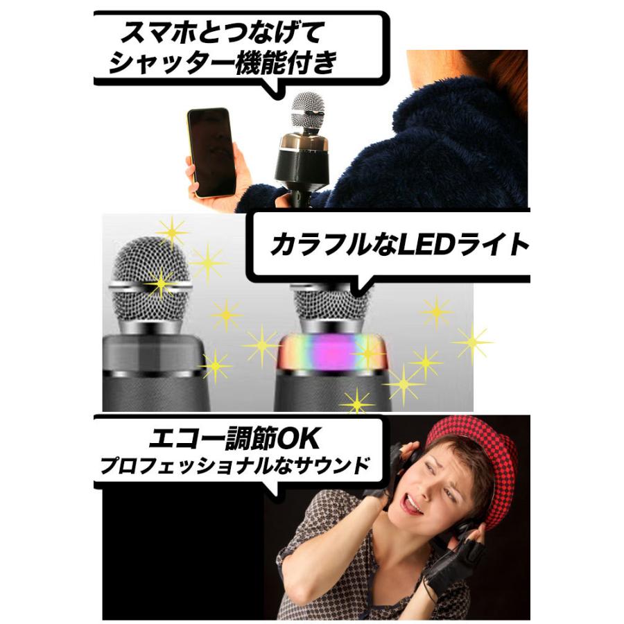 カラオケマイク 家庭用 通販 マイク led付 usb ワイヤレス ワイヤレスマイク ホームパーティー 音楽 イベント 宴会 行楽 花見 お花見 パーティ カラオケマイク | BACKYARD FAMILY | 11