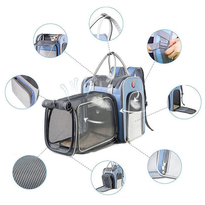 犬 通販犬 キャリーバッグ リュック 手提げ 猫 2way 拡張 折りたたみ 折り畳み 折畳 リュックサック ペットキャリー ペットキャリーバッグ 犬 | BACKYARD FAMILY | 05