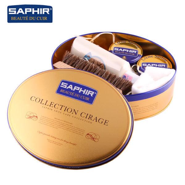 靴磨きセット サフィール SAPHIR 通販 正規品 おすすめ 無色 定番 ブラック 黒 ギフト プレゼント 馬毛ブラシ レザーローション　シューケアセット 父の日 | SAPHIR
