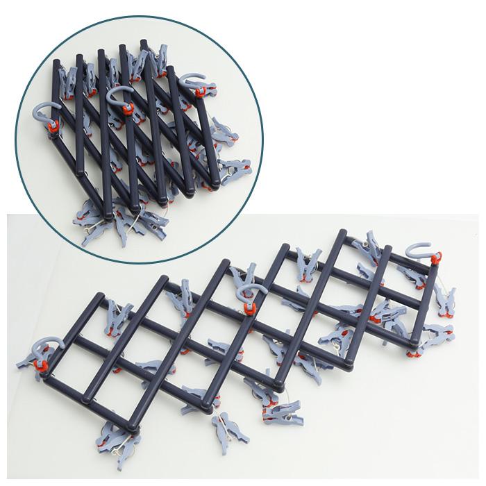 ピンチハンガー 通販ピンチハンガー 引っ張るだけ 洗濯物干し 伸縮 収納 ひっぱるだけ 部屋干し 伸びる 物干し 吊り下げ ベランダ 省スペース ピンチハンガー |  | 07