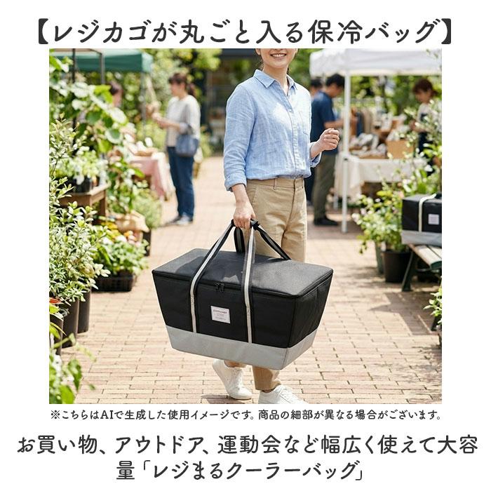クーラーバッグ レジまる 通販 保冷バッグ エコバッグ 折りたたみ 買い物バッグ レジカゴが入る レジカゴ用 レジかご用 クーラーバッグ | BACKYARD FAMILY | 04