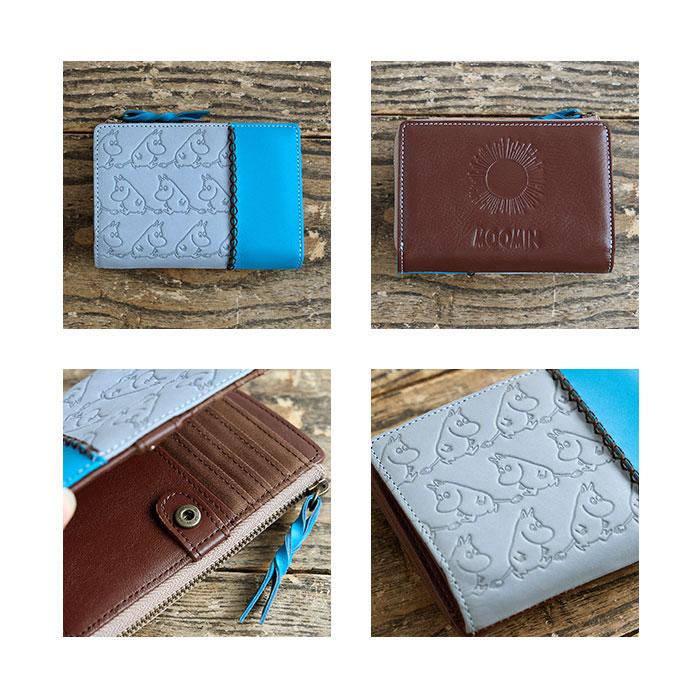 二つ折り財布 ムーミン 通販 本革 牛革 財布 MOOMIN レザーウォレット 型押し財布 ウォレット 小銭入れ お札入れ カードポケット かわいい 二つ折り財布 | MOOMIN | 14