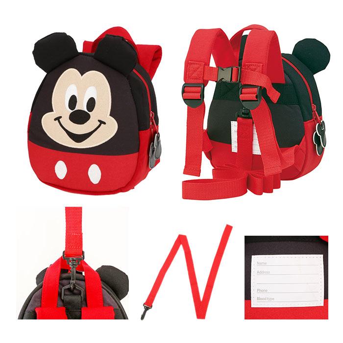 赤ちゃん リュック ハーネス 通販 子ども キッズ 子供用 ベビーリュック 安全ベルト 迷子紐 迷子ひも スウェット やわらか 名札 ネームタグ ディズニー 赤ちゃん |  | 14
