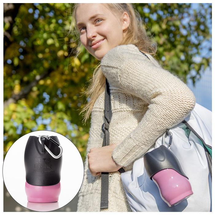 犬 通販犬 散歩 給水ボトル ウォーターボトル 水 ボトル おしゃれ シンプル カラビナ 携帯 持ち運び ROOP ループ ステンレスボトル Sサイズ 350ml 水入れ 犬 | ROOP | 15