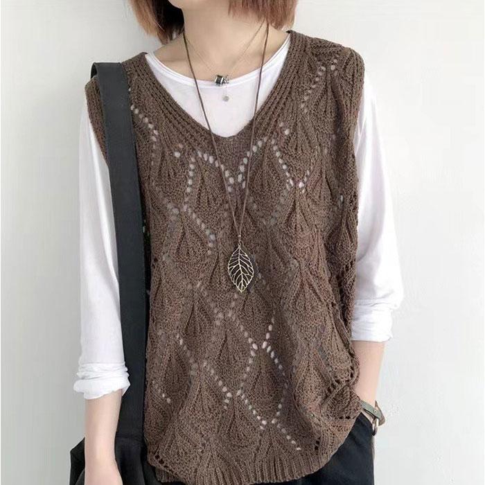 ベスト 透かし編み レディース 通販 ニットベスト 透かし編みニット サマーベスト サマーニット チョッキ ジレ ウェストコート ノースリーブ ニット |  | 08