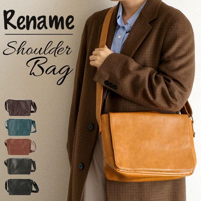 ショルダーバッグ 通販ショルダーバッグ メンズ 小さめ 斜めがけ かっこいい 通勤 通学 サブバッグ かぶせ ミニショルダーバッグ シンプル ショルダーバッグ | RENAME（バッグ）