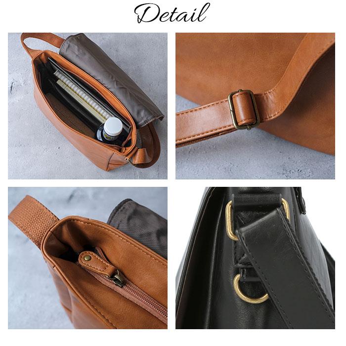 ショルダーバッグ 通販ショルダーバッグ メンズ 小さめ 斜めがけ かっこいい 通勤 通学 サブバッグ かぶせ ミニショルダーバッグ シンプル ショルダーバッグ | RENAME（バッグ） | 16