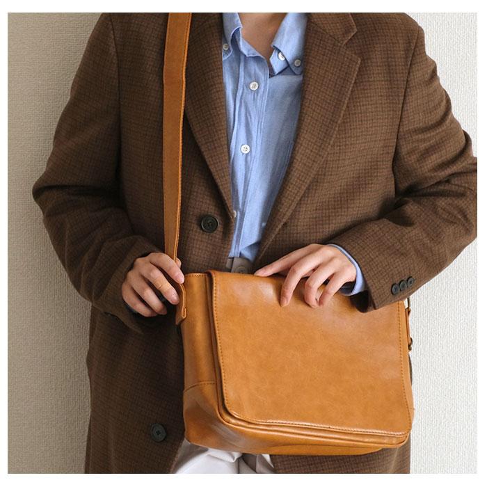 ショルダーバッグ 通販ショルダーバッグ メンズ 小さめ 斜めがけ かっこいい 通勤 通学 サブバッグ かぶせ ミニショルダーバッグ シンプル ショルダーバッグ | RENAME（バッグ） | 10
