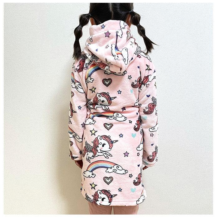 ルームウェア ガウン 通販 ふわもこ 子供 パジャマ もこもこ 部屋着 モコモコ 秋冬 あったか 長袖 前開き 90 100 110 120 130 140 バスローブ ガウン | BACKYARD FAMILY | 13