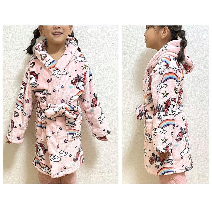 ルームウェア ガウン 通販 ふわもこ 子供 パジャマ もこもこ 部屋着 モコモコ 秋冬 あったか 長袖 前開き 90 100 110 120 130 140 バスローブ ガウン | BACKYARD FAMILY | 15