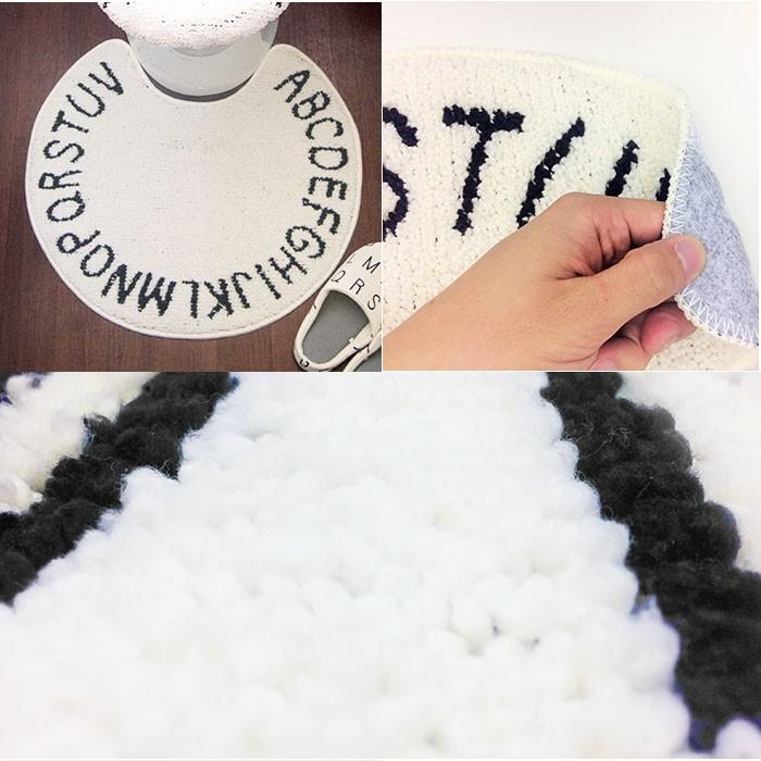 トイレマット おしゃれ 通販 シンプル モノトーン 洗える 洗濯可 丸洗い 白 黒 グレー 滑り止め加工 すべり止め 塩系 インテリア トイレタリー トイレマット |  | 08