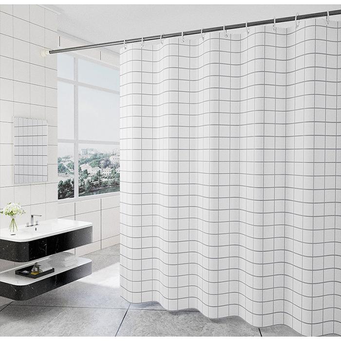 シャワーカーテン 防カビ 通販 1枚 フック付き 保温カーテン 保温 カーテン 間仕切り 速乾 撥水 透けない 北欧風 取り付け 簡単 冷気遮断 シャワーカーテン | ブランド登録なし | 15