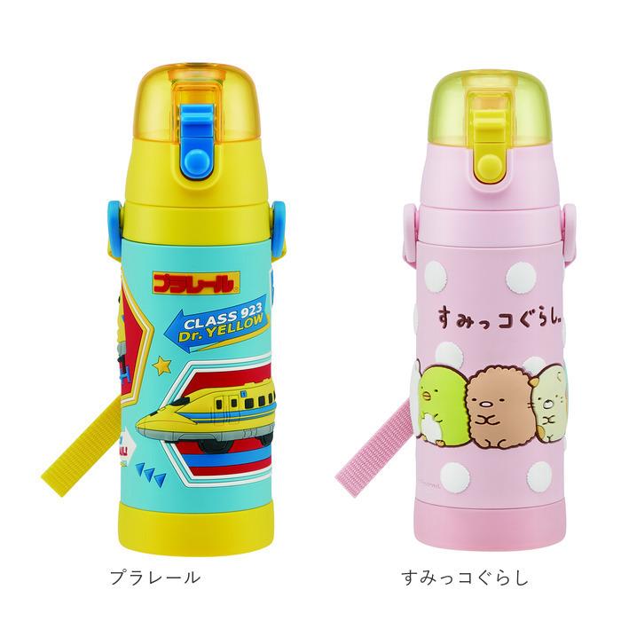 水筒 通販水筒 キッズ 直飲み 約 500ml 子供 480ml おしゃれ キャラクターグッズ ワンタッチ ボトル マイボトル ショルダー紐 ボトル 保冷 子供用水筒 水筒 |  | 25